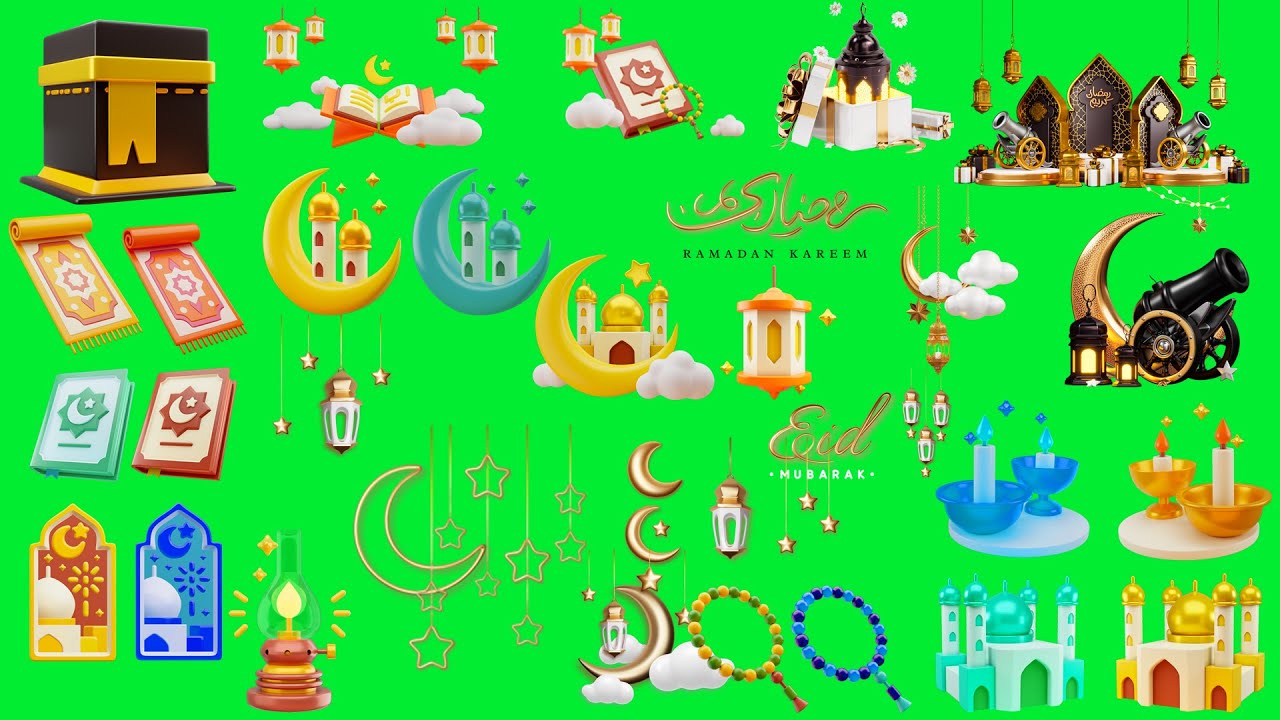 islamic Green Screen | Logo Vector | islamic Graphic #greenscreen screen #viral #islamic #vector