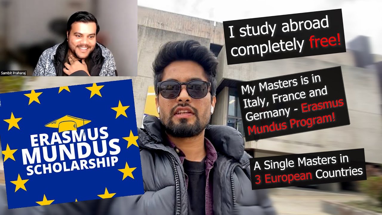He studies abroad for free! How? | Erasmus Mundus Program - Full Scholarship Application | Indian 🇮🇳