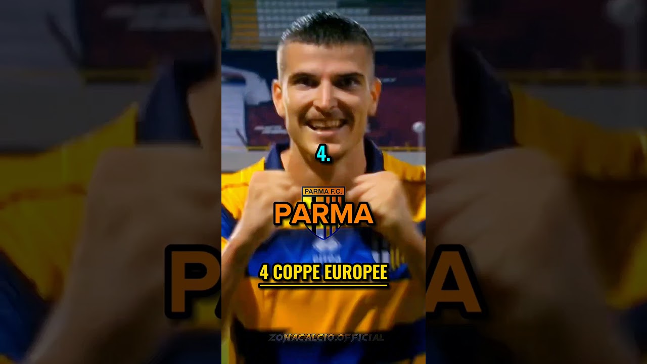 Le 5 squadre italiane con pi&ugrave; coppe europee🏆🇮🇹 #calcio #shorts