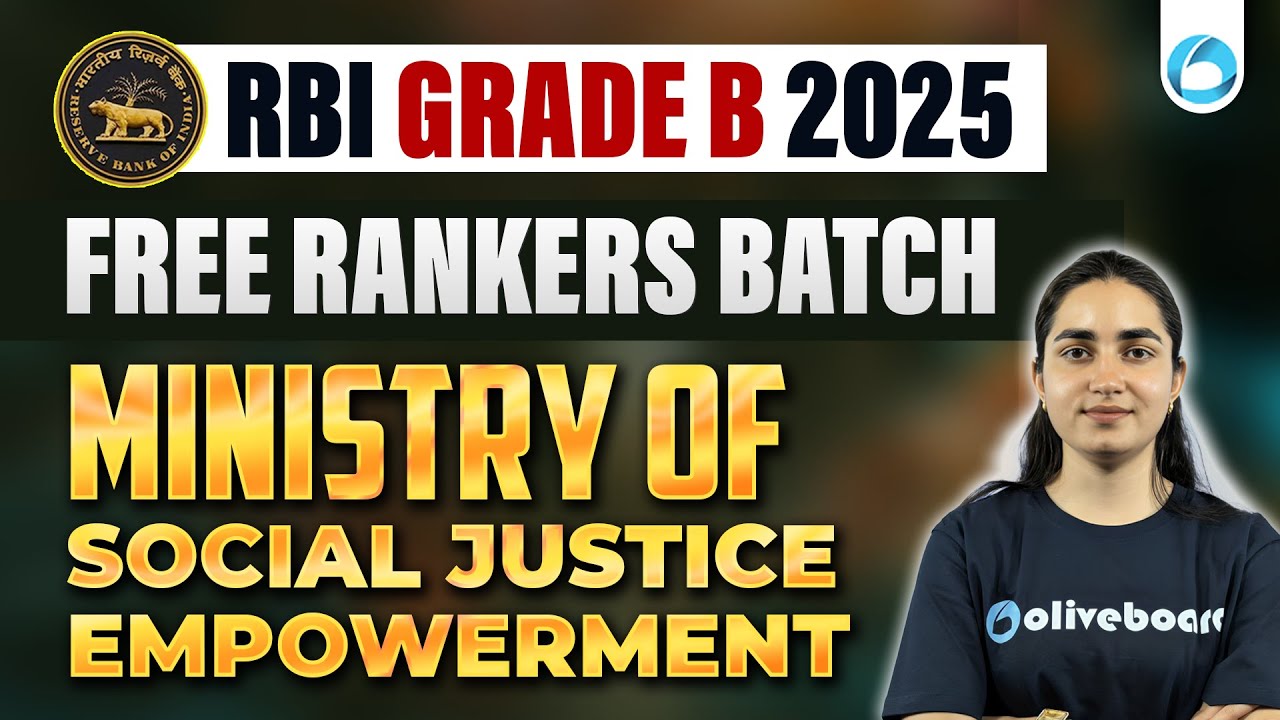 Government Schemes: Ministry Of Social Justice | RBI Grade B 2025 | Free Rankers Batch