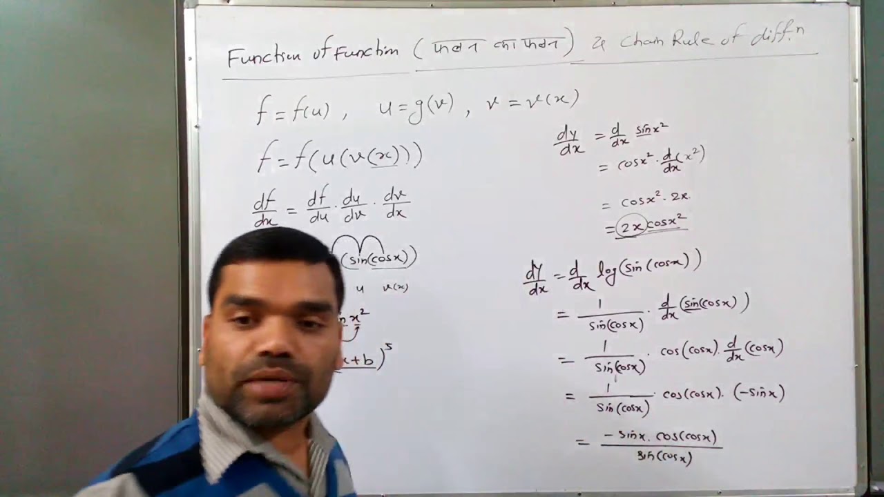 Differentiation - Concept of Function of function & Chain Rule of Differentiation hindi(Lecture 6)