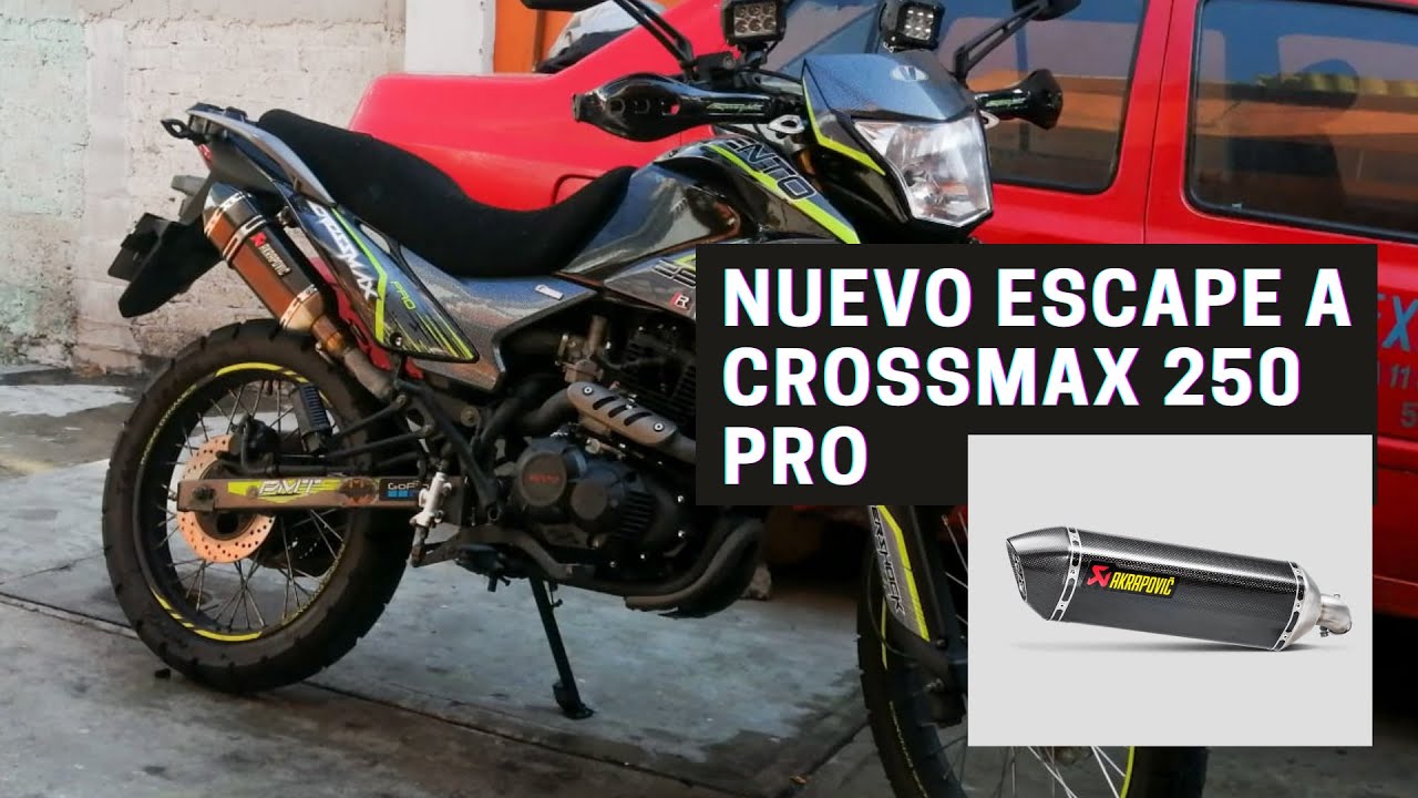 Escape modificado a Crossmax 250 Pro 🏍😍 El sonido me sorprendió