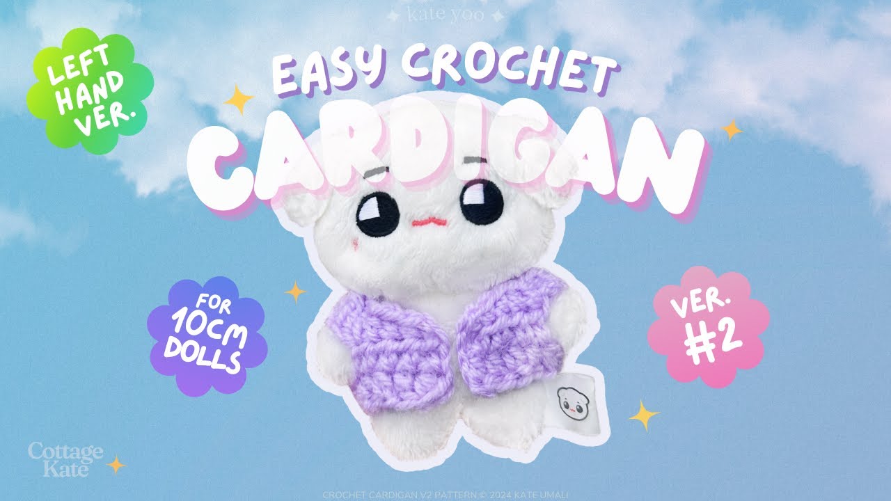 {LEFT} Crochet Cardigan (for 10cm dolls) v2.0 | CottageKate