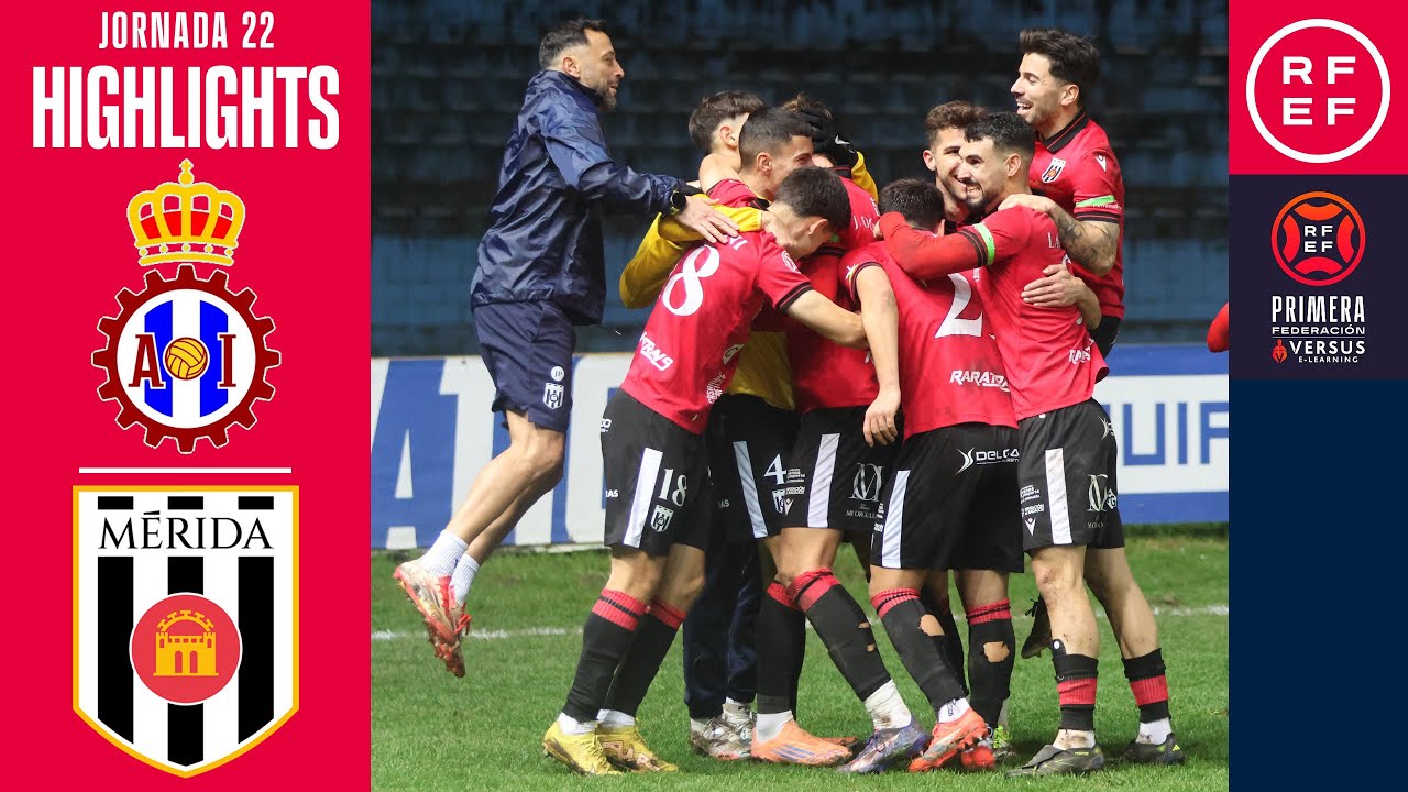 Resumen #PrimeraFederaci&oacute;n | Real Avil&eacute;s Industrial 1-2 AD M&eacute;rida | Jornada 22 | Temporada 2025/2026