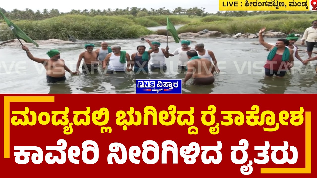 Cauvery Water Sharing: ಮಂಡ್ಯದಲ್ಲಿ ಭುಗಿಲೆದ್ದ ರೈತಾಕ್ರೋಶ ಕಾವೇರಿ ನೀರಿಗಿಳಿದ ರೈತರು | KRS Dam PNS Vistaara