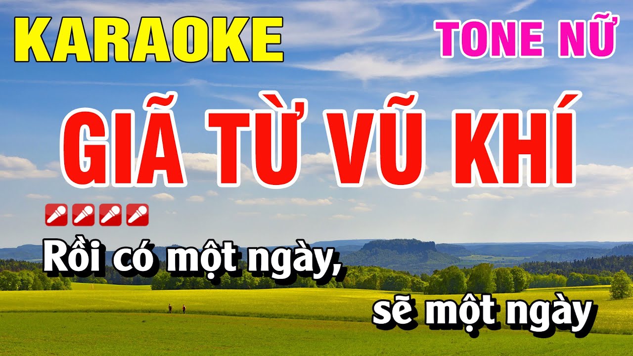 Karaoke Giã Từ Vũ Khí Tone Nữ Nhạc Sống Dễ Hát | Nguyễn Linh