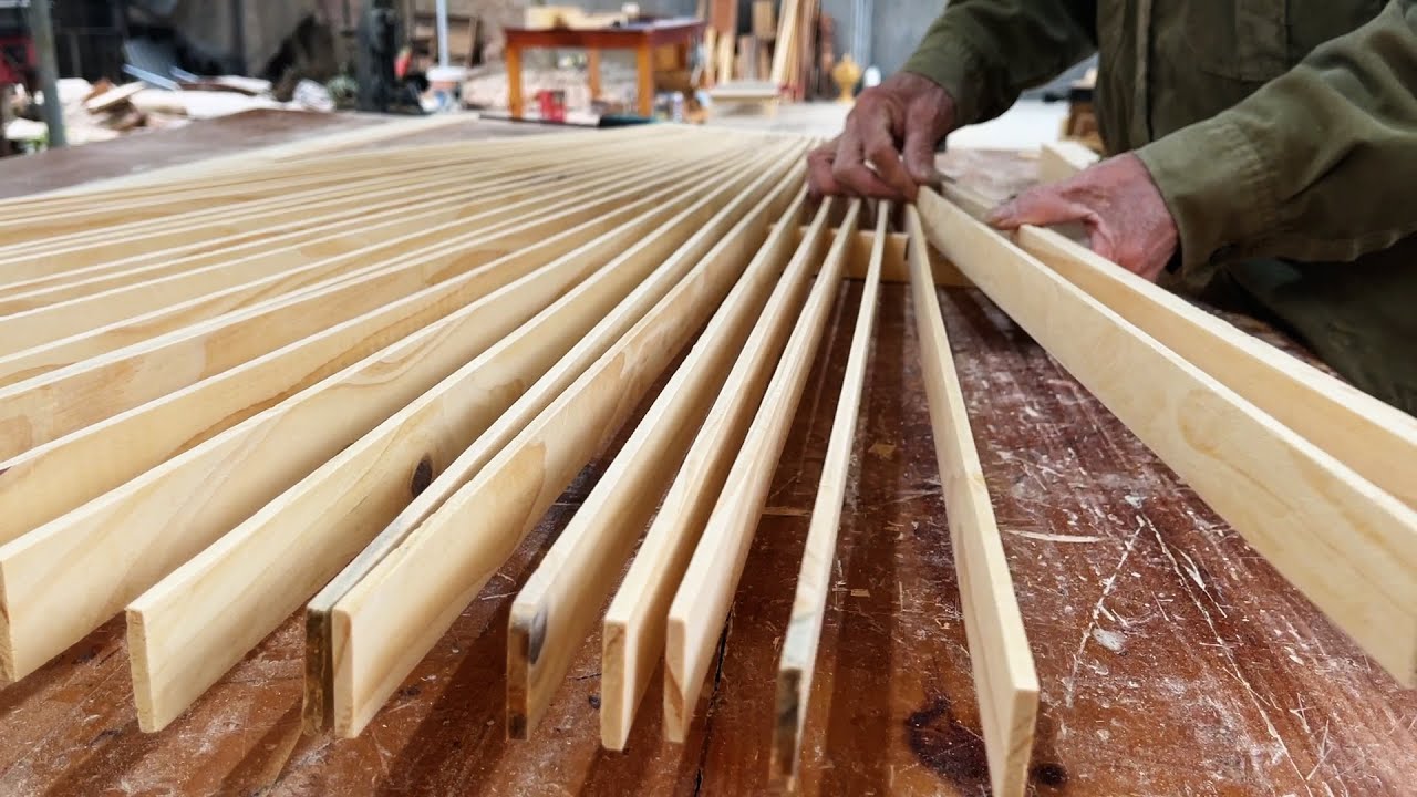 The Artistic Coffee Table Connected From Wooden Slats Makes You Captivated