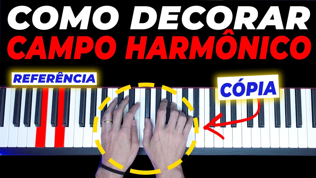 Melhor maneira de DECORAR o CAMPO HARM&Ocirc;NICO no teclado (f&aacute;cil e simples)