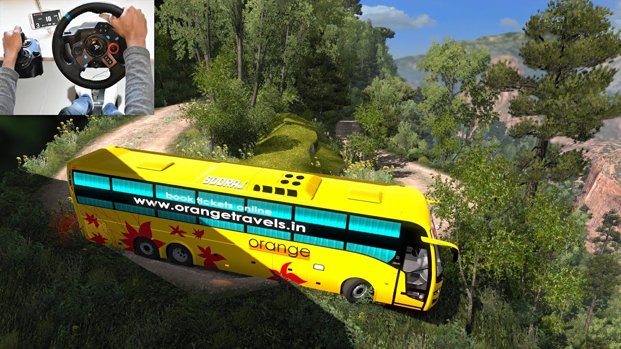Volvo Bus Driving by Indian driver | Part 2 | Scariest Road | Euro truck simulator 2 with bus mod