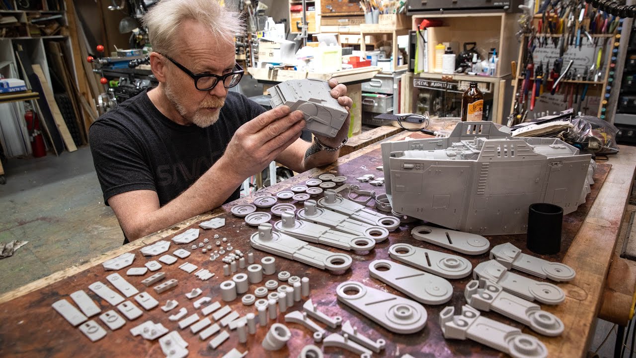 Adam Savage Stunned By This AT-AT Walker Garage Kit!
