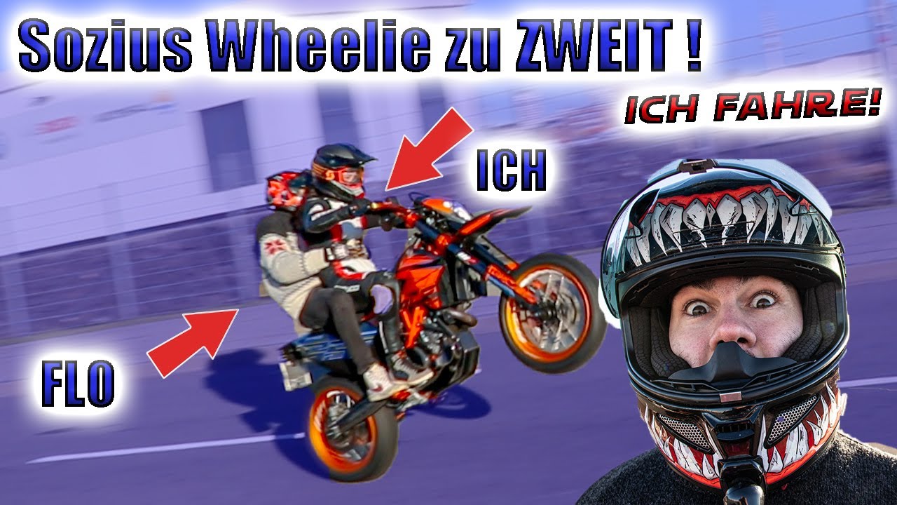 ICH fahre zum ersten Mal SELBER Sozius Wheelie ! 😳