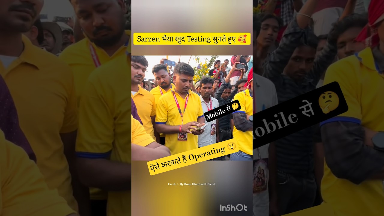 Dj Sarzen भैया Motto Mela में खुद Sound Testing सुनते हुए 🥰🔥|| #shorts #shortvideo #djsarzen