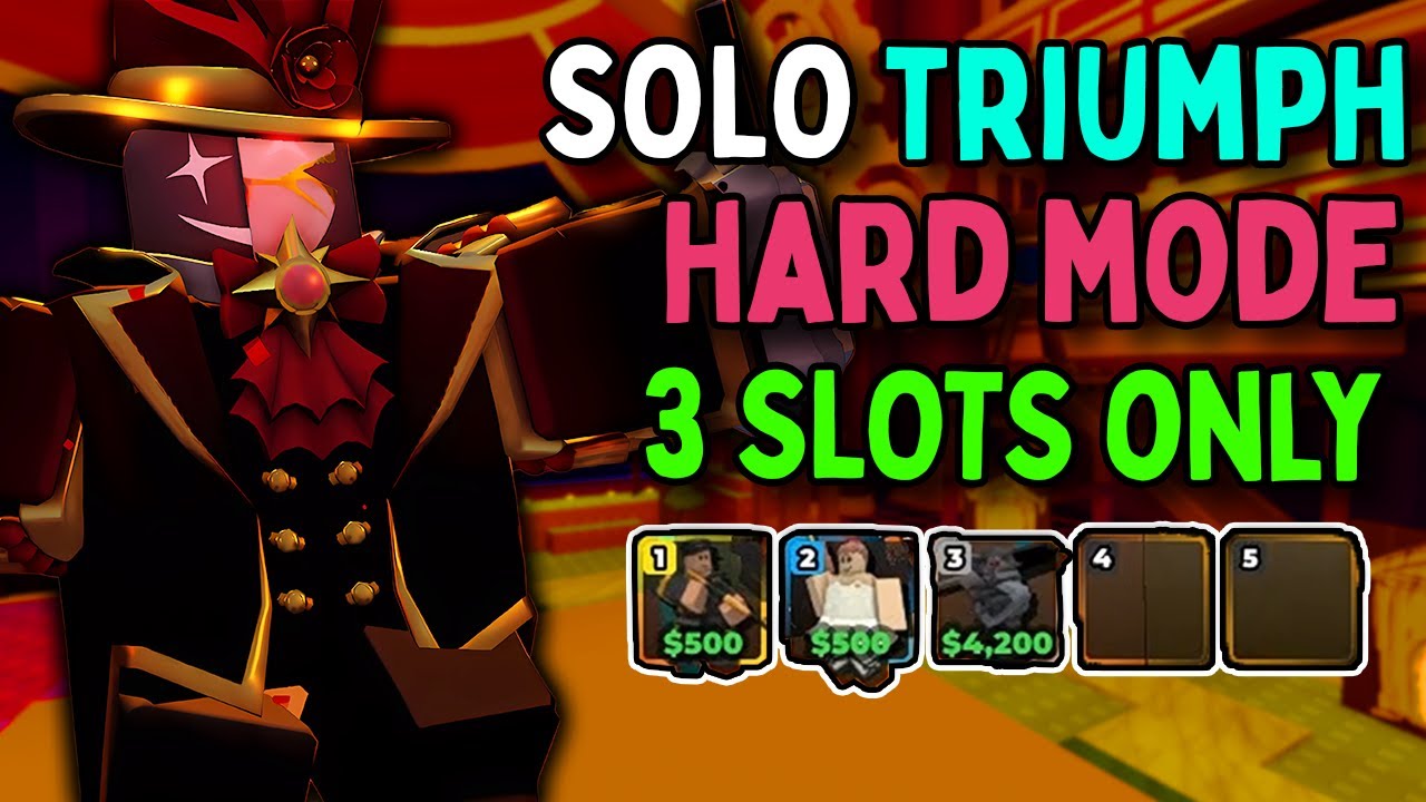 Solo The Final Act Hard Mode Triumph With Only 3 TOWER SLOTS | TDS XMAS EVENT