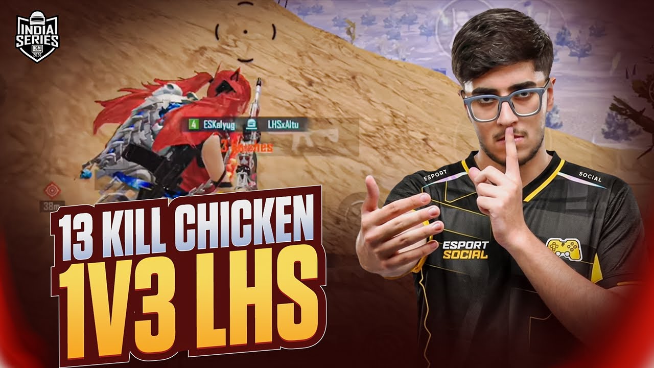 BGIS the GRIND POV 🔥- 13 kill chicken - TEAM ES🎮