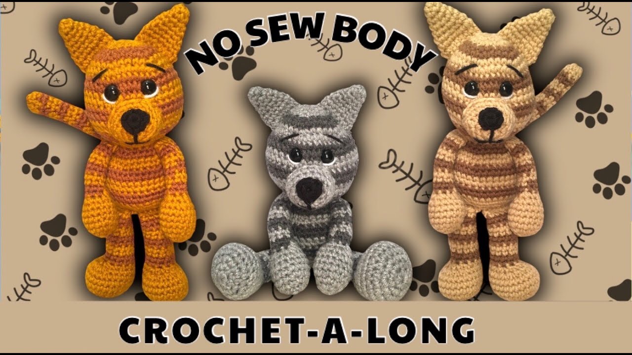 CROCHET TABBY CAT AMIGURUME