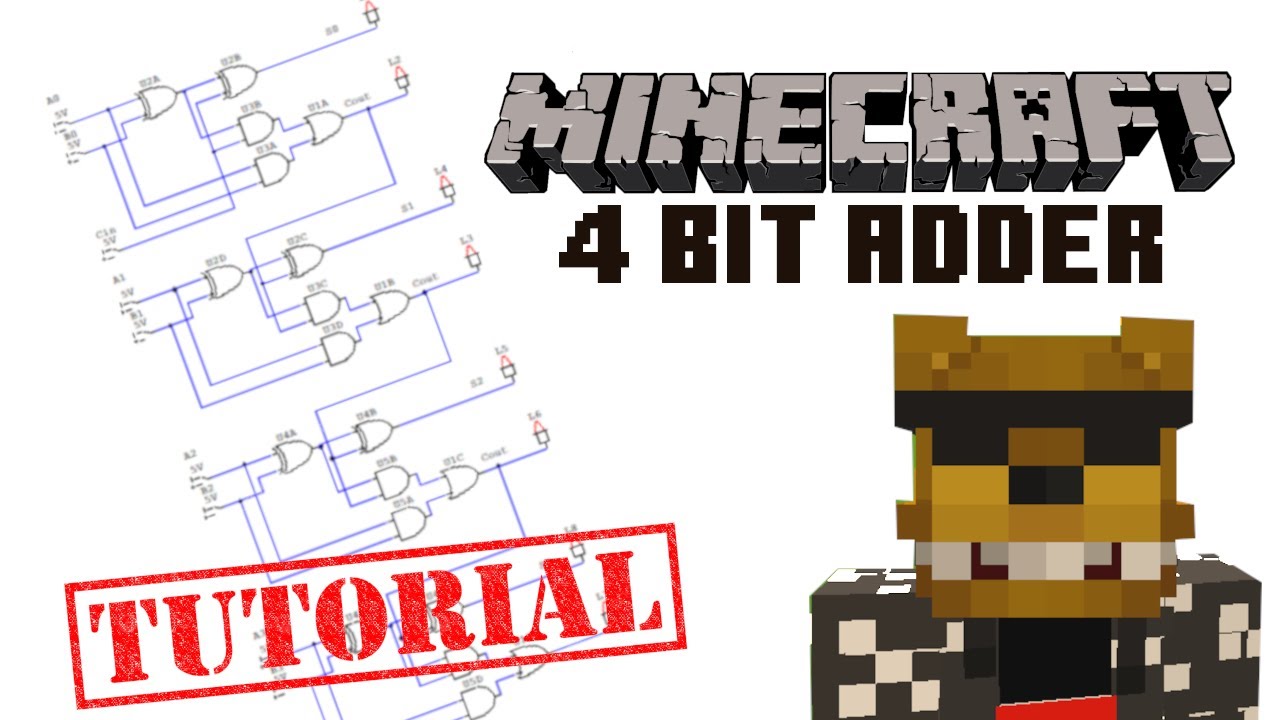 How to build a 4-Bit Adder in Minecraft Java