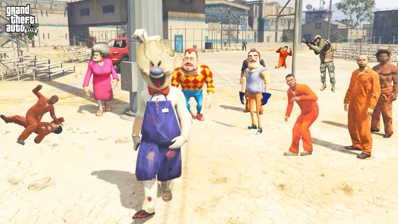 BELAYA BULAŞTILAR . HAPSİ BOYLADILAR 😱 GTA 5 Hello Neighbor - Scary Teacher - Dark Riddle