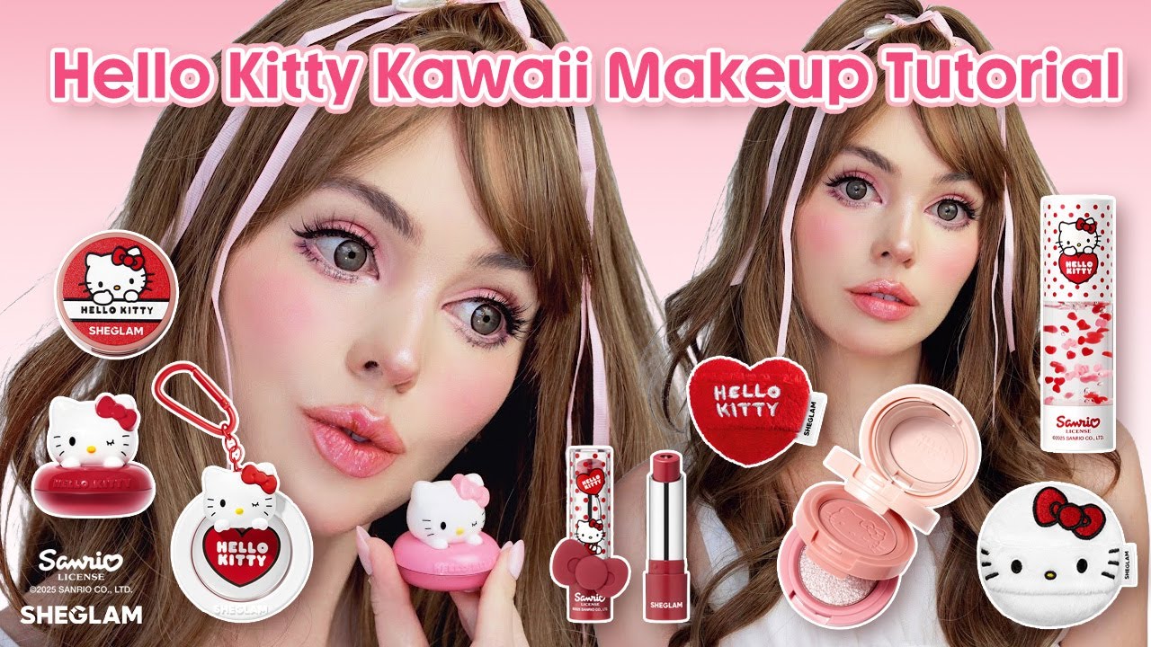 Урок по макияжу Kawaii с нашей коллекцией Hello Kitty | SHEGLAM 🎀