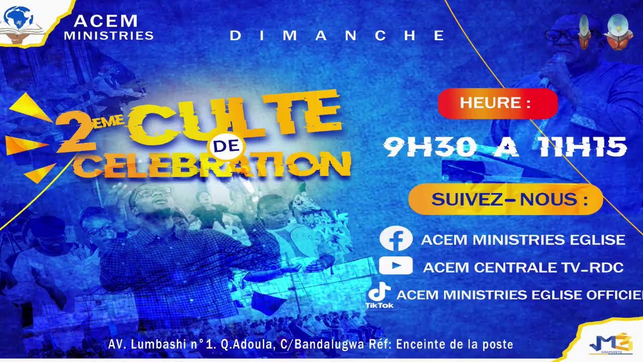 2ème CULTE DE CELEBRATION/THEME:LA CULTURE D'HONNEUR/PASTEUR CHRISPIN NGOY.