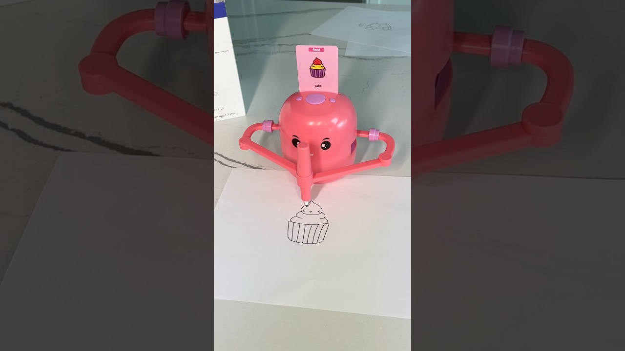 Trying the automatic drawing robot!! 😱Easy way to learn to draw! #walmart #walmarttoys