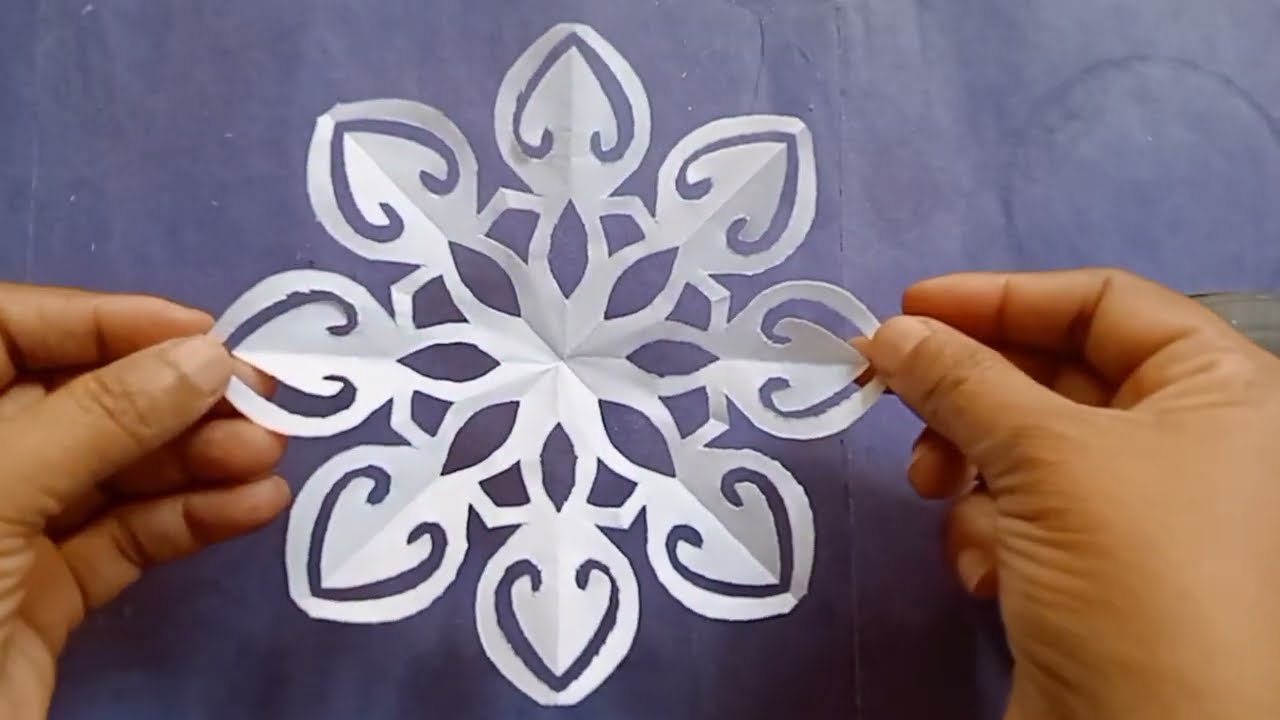 How to make Snowflake decorations ||How to make Snowflake||snowflake cutting tutorial 