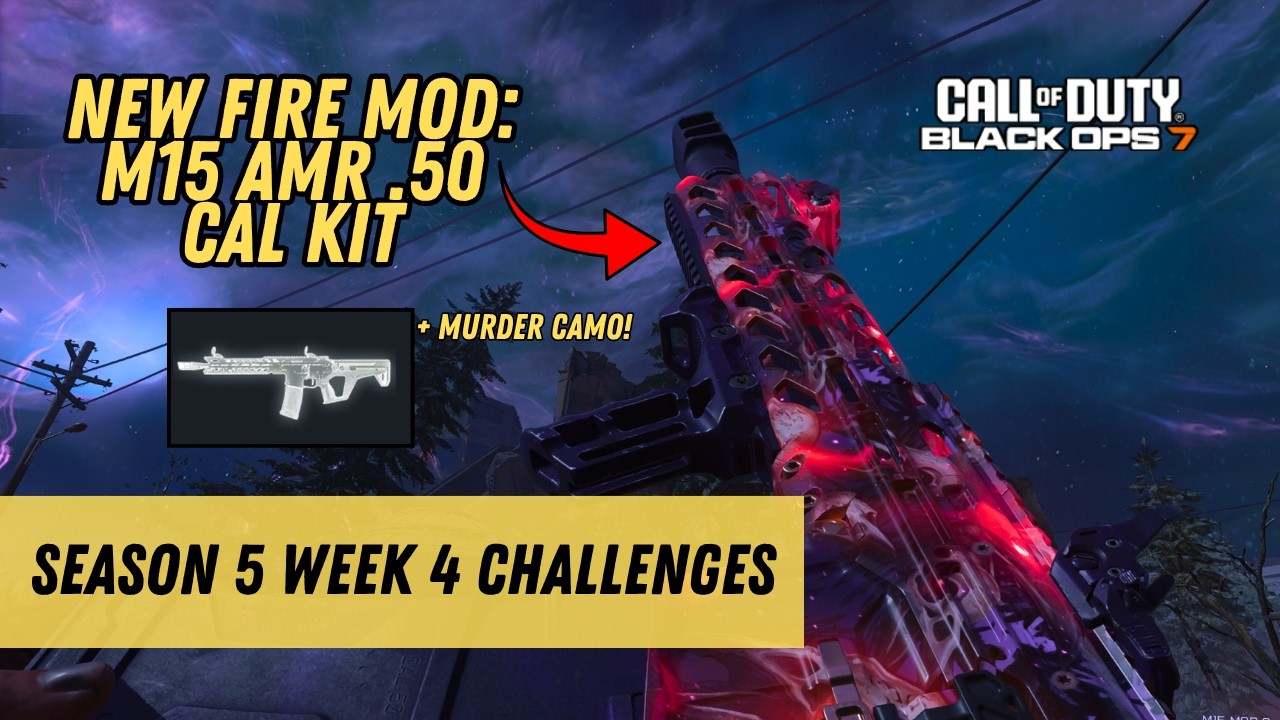 Unlocking the M15 AMR .50 Cal Kit in Season 5 Week 4 Challenges! (BO 7 Zombies)