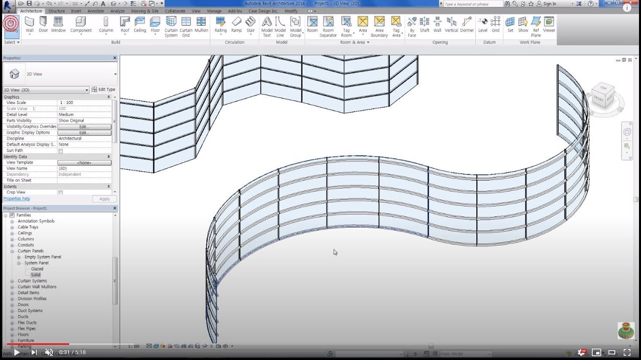 Revit - Real Curved Curtain Wall