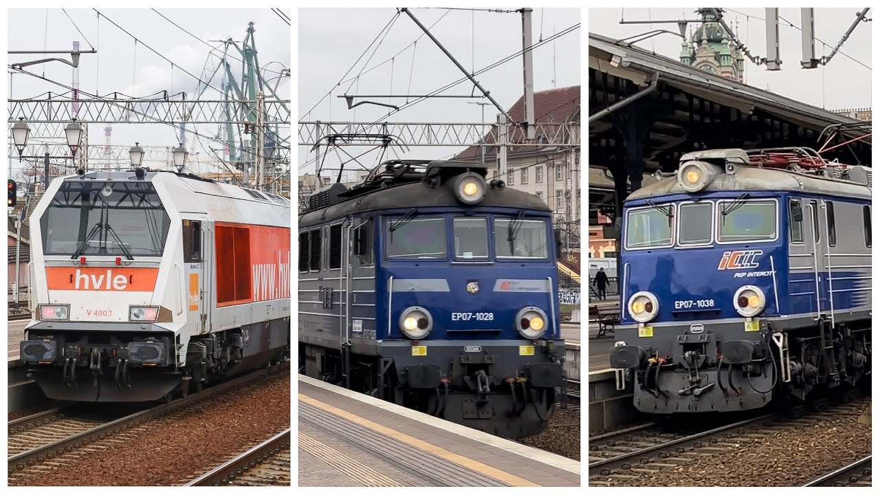 Pociągi w Gdańsku IC Heweliusz Gdynia-Wrocław IC RYBAK Białystok-Szczecin lok Voith Maxima 40CC