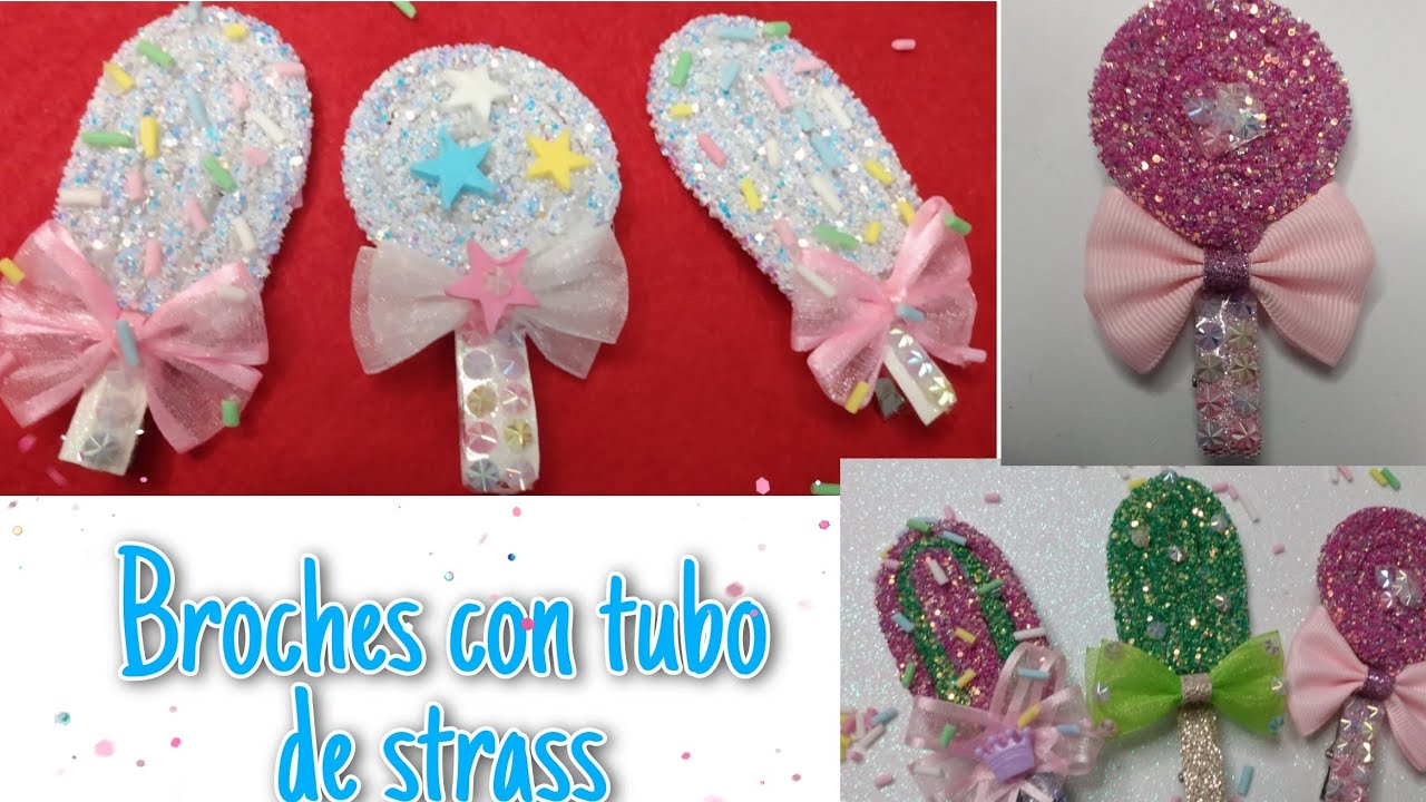 Broches para el pelo con tubo strass