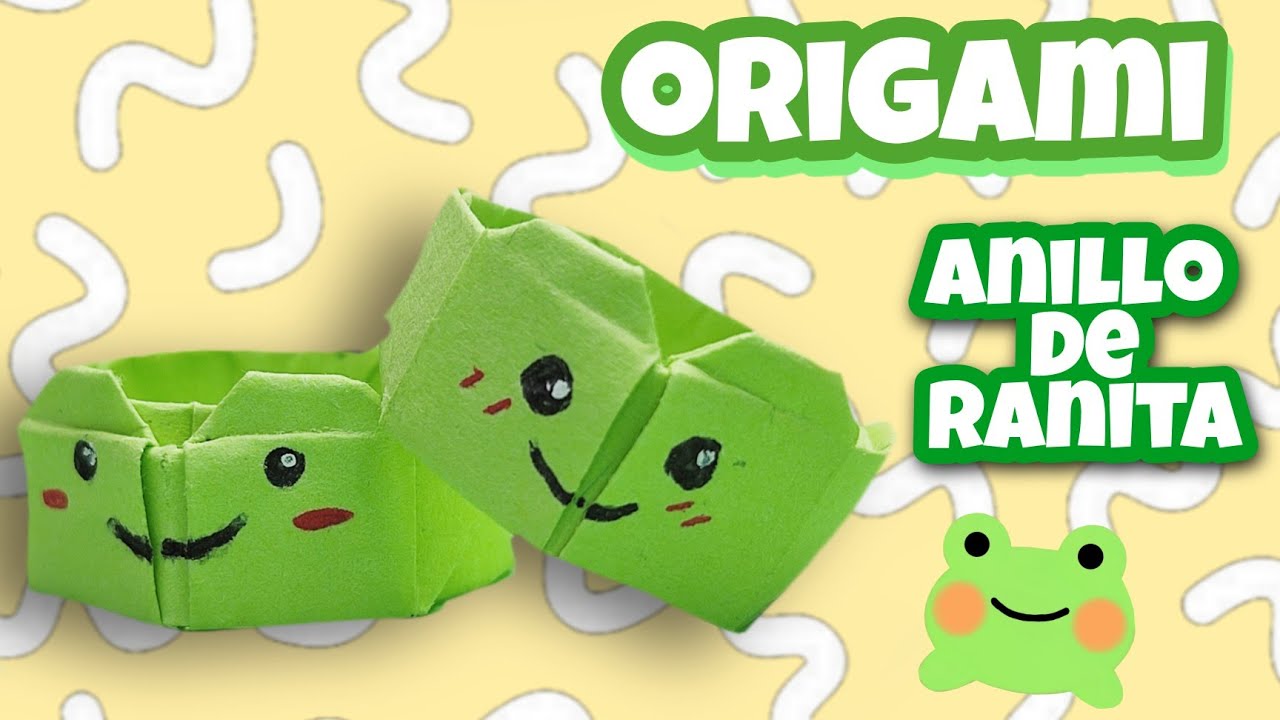 tutorial de origami, anillo de ranita 🐸| squishies_ayo