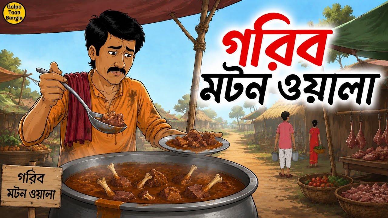 গরিব মটনওয়ালা | Bengali Animated Story | Family Drama | Village Life Story | @Golpo-z7j
