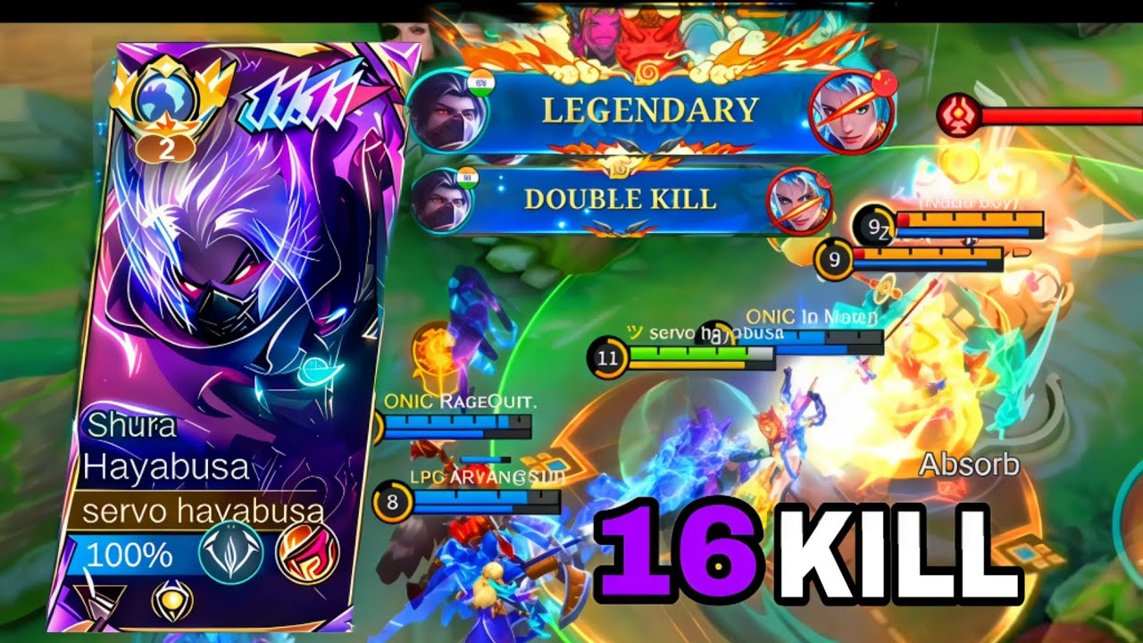 HAYABUSA 16 GAMEPLAY WITH SHURA SKIN | TOP 2 GLOBAL HAYABUSA 💪