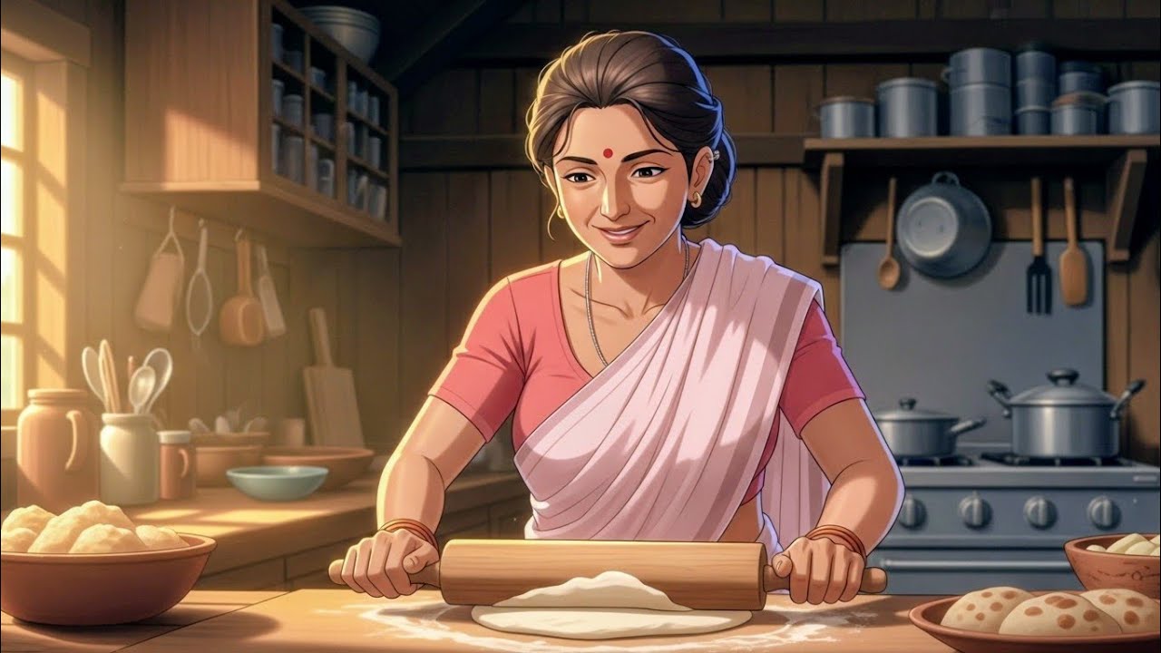 Peaceful Indian Village | Ghibli Inspired | Cozy ASMR | Family Emotion