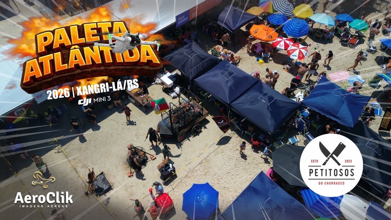 Paleta Atlântida 2026 com o Drone DJI MINI 3