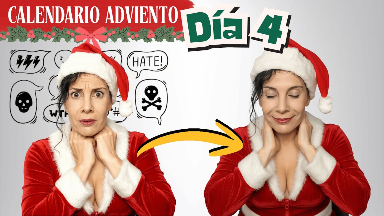 El AUTOMASAJE que LIBERA TENSIÓN y ESTRÉS en 5 Mins. 🎁Calendario de Adviento de Yoga Facial Día 4/24
