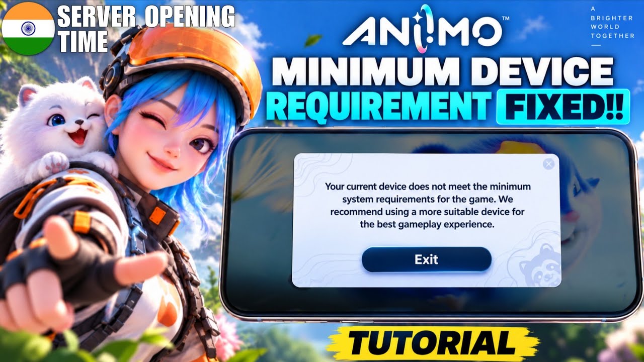 ANIIMO Mobile NOT SUPPORTED? 😱 Minimum Requirement FIXED! 🔥 Try This! | India Server Opening Time 🇮🇳