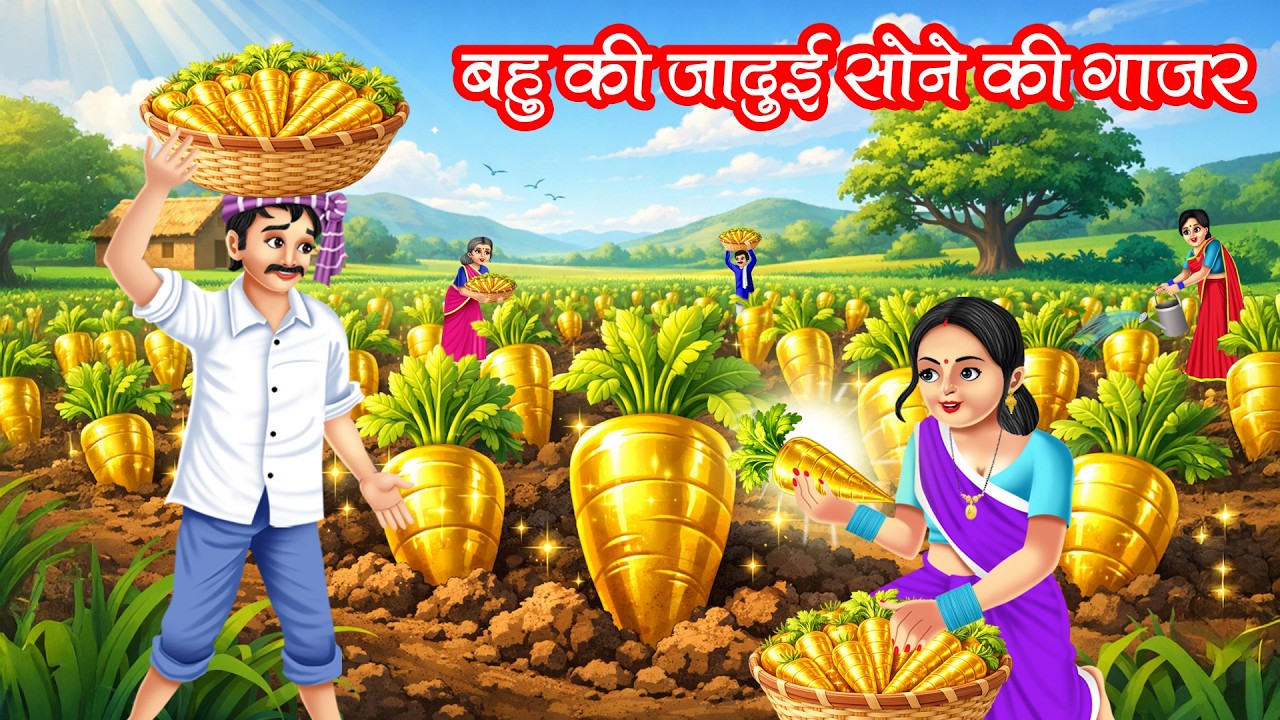 बहु की जादुई सोने की गाजर | Bahu Ki Jadui Sone Ke Gajar | Hindi Kahani | Moral Stories | Bedtime