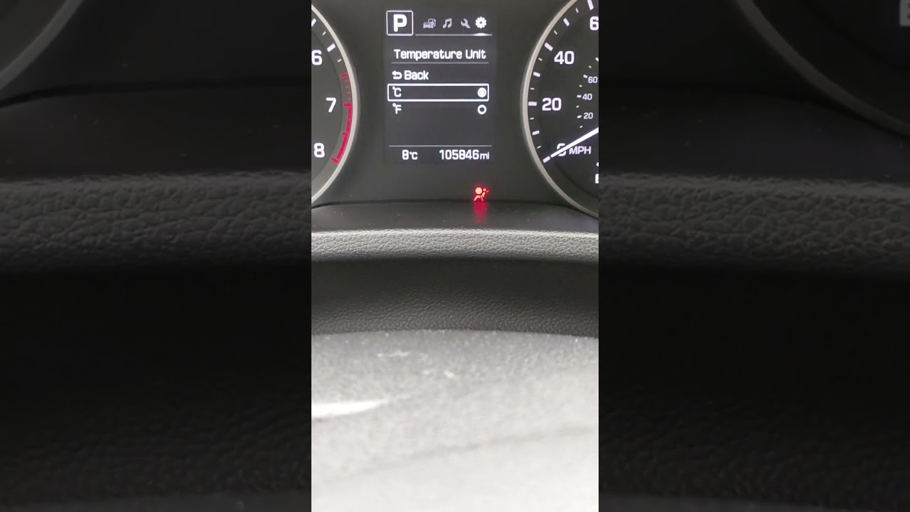 Как изменить температуру из Фаренгейта на Цельсии Hyundai elantra