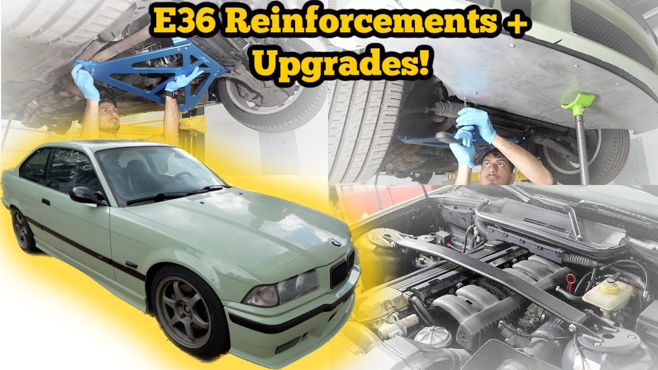 BMW E36 Chassis Reinforcement + Carbon Fiber + Strut Bars!