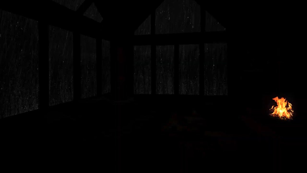 The Unexpected Rain at Night: Optimal Relaxation with Rain Sounds Combined with Fireplace ⛈️