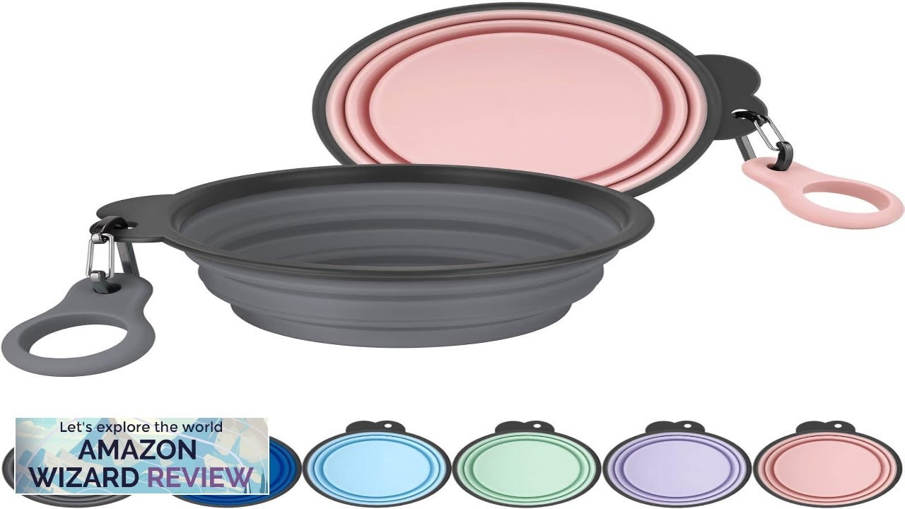 Collapsible Dog Bowls with Bottle Carrier 2 Pack Travel Dog Water Bowl Review
