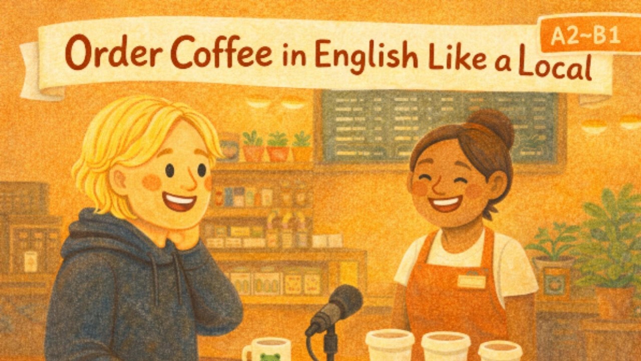 How to Order Coffee in English Like a Local 🧋 | Real Café Vocabulary | Roleplay Practice