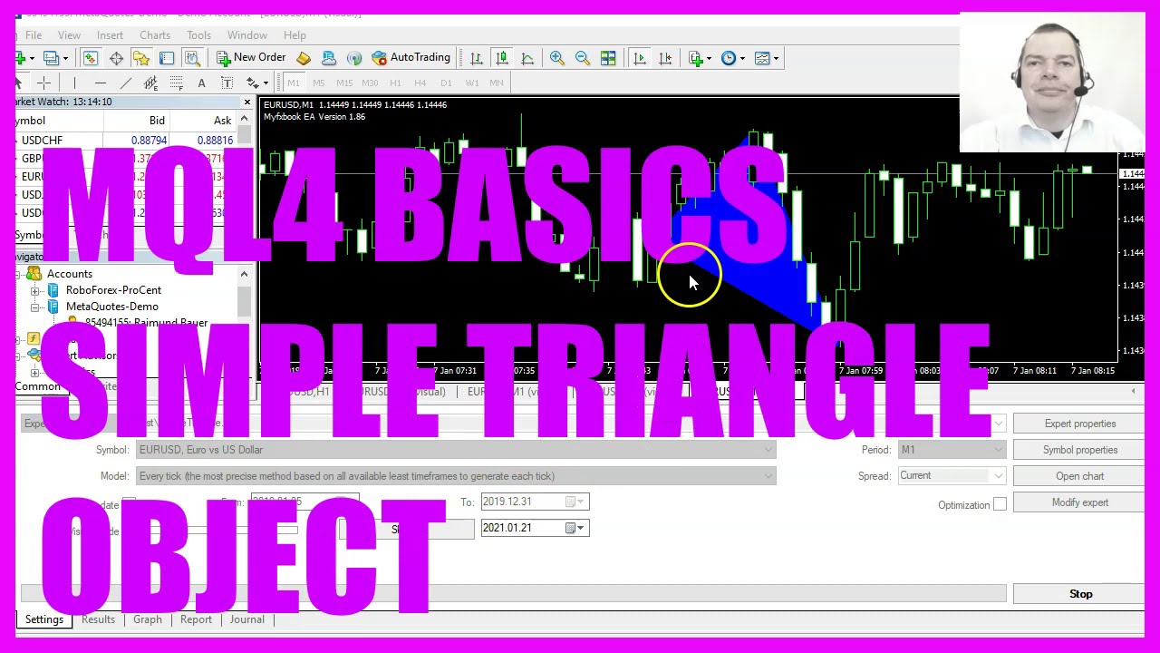 MQL4 TUTORIAL BASICS - 100 SIMPLE TRIANGLE OBJECT