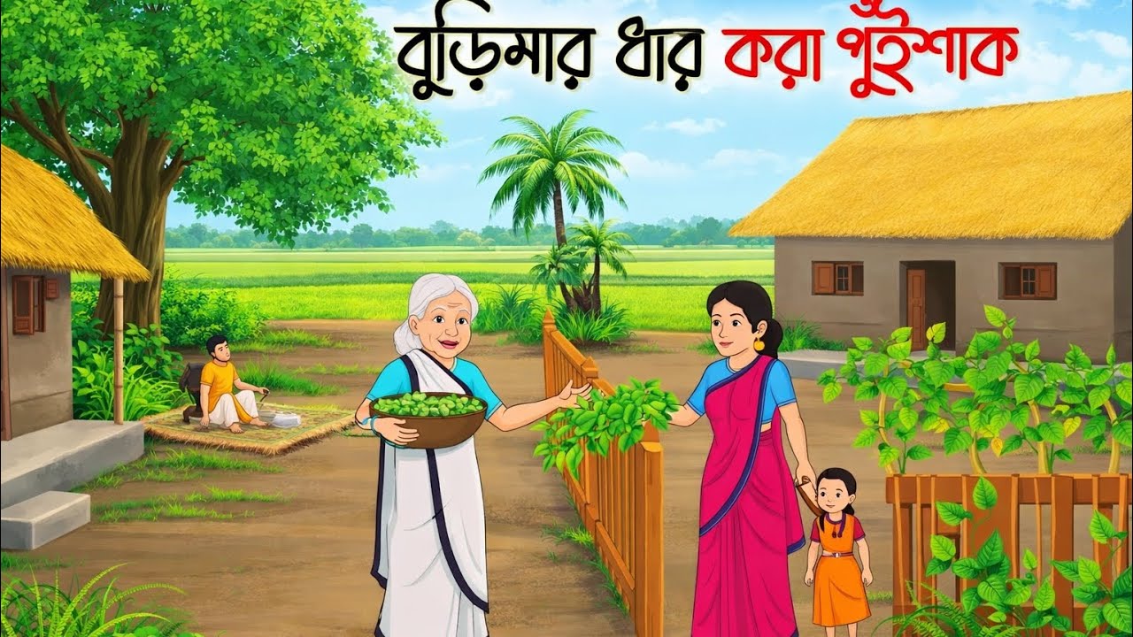 বুড়িমার ধার করা পুঁইশাক |BengaliFairy Tales Cartoon |Rupkothar Golpo |Thakumar Jhuli
