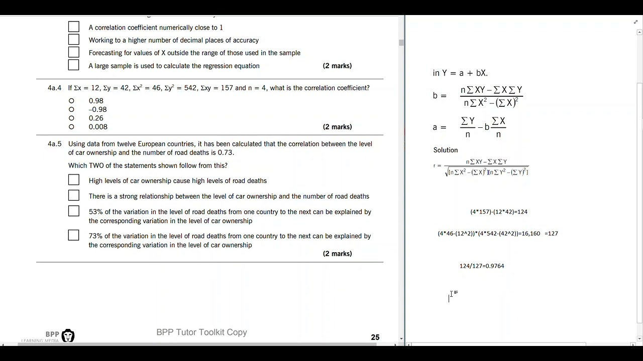 Forecasting kit questions ACCA/FIA    F2/FMA/MA.