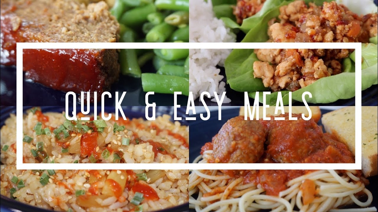 QUICK & EASY MEALS | SPAGHETTI, MEATLOAF, LETTUCE WRAPS, FRIED RICE