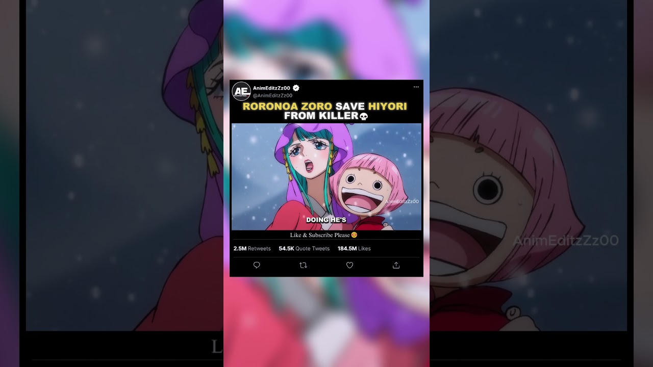 Roronoa Zoro Save Hiyori From Killer💀- EDIT | #onepiece #shorts #luffy #zoro #hiyori