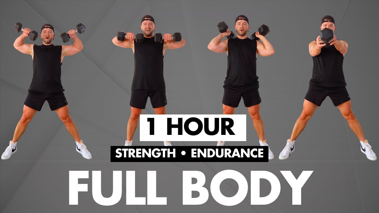 1 Hour Full Body Dumbbell Workout | Strength Training at Home
