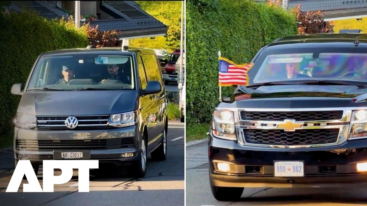 WATCH | Heavy Security Convoy Escorts JD Vance To Swiss Resort For US-Iran Talks | APT