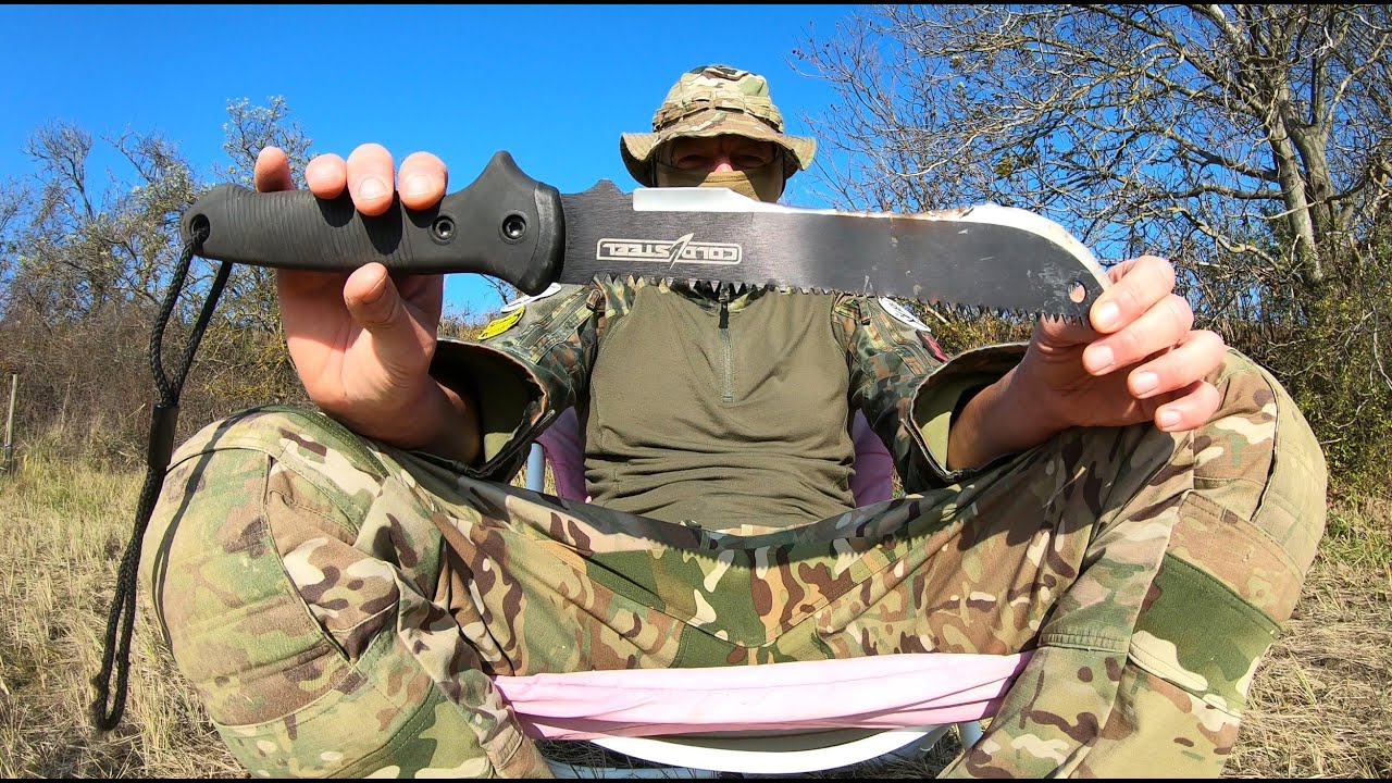 COLD STEEL AXIS MACHETE - DESTRUCTION TEST - UNTIL IT BREAKS - UNKNOWN CARBON STEEL @csknives